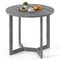 Rubber Wood Farmhouse Dining Table with Wing-Shaped Pedestal Base